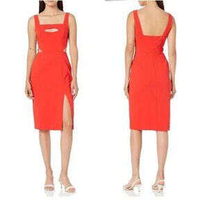 Aidan by Aidan Mattox Cutout Crepe Sheath Dress Size 6